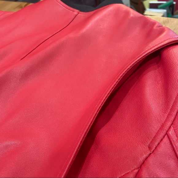 NEW DaRucci Light Weight Leather Jacket- Red, Size 4XL - Picture 13 of 14